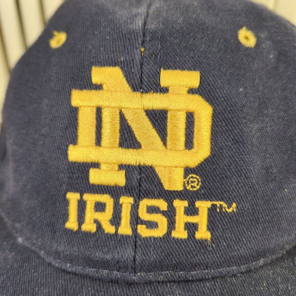 VTG Notre Dame Fighting Irish Hat Cap Navy Blue Gold Strapback Signatures NCAA - Picture 3 of 11